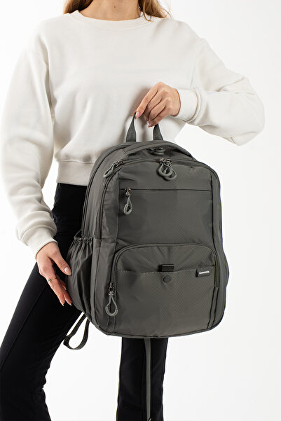 Sanmoris 45X34X22 Unisex Multi-Compartment Travel Backpack with Laptop Compar...