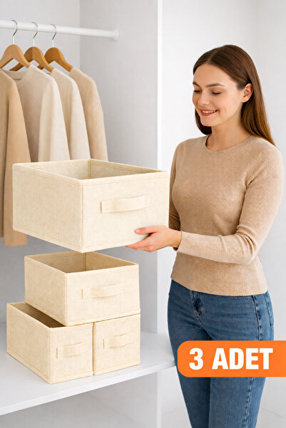 she berrak 3 ШТ. Органайзер для шафи та полиць - Складаний ящик для зберіганн...