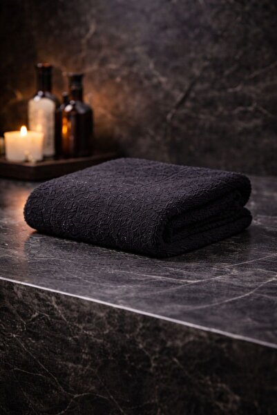 Elaganya منشفة رياضية فاخرة مقاومة للبقع باللون الأسود مقاس 50x90