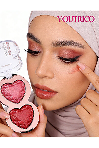 Youtrico 37g/p Rosy Glow - Fresh, natural, long-lasting blush,Red&Pink