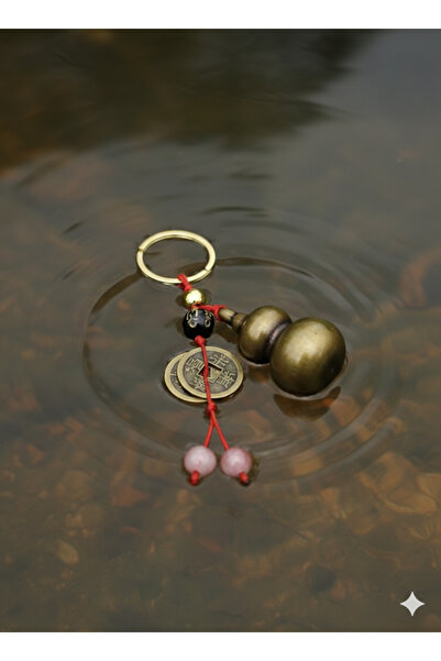 PİRAMİGO سلسلة مفاتيح على شكل قرع وو لو للحظ السعيد وثروة المال، ديكور سيارة ...