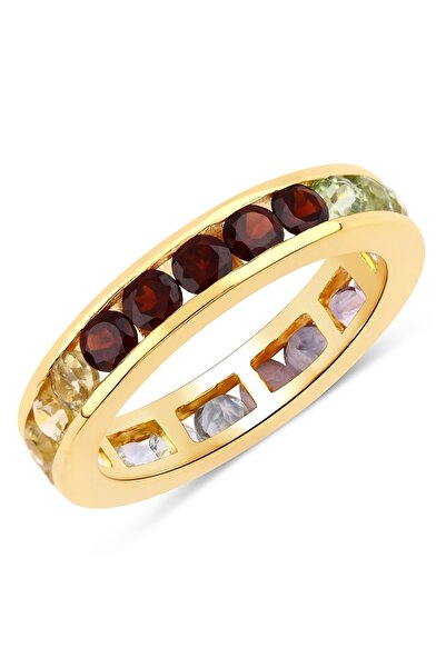 Rafaela Donata Edelsteinring Ring Sterling Silber gelbvergoldet Edelsteine mu...