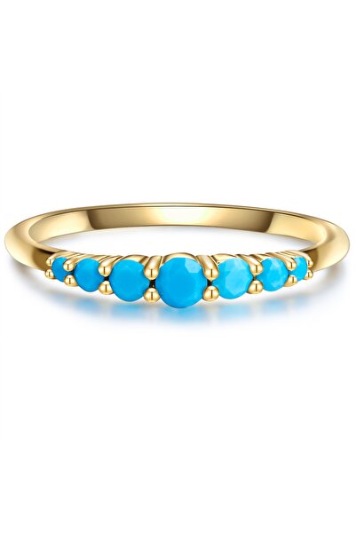 Glanzstücke München Silberring Ring Sterling Silber gelbgold Türkis (rek.)