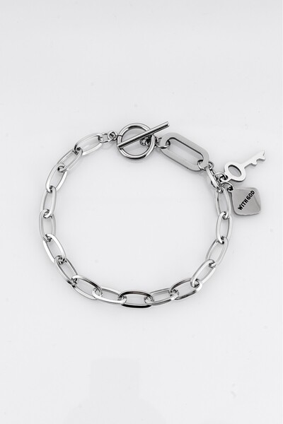 Crupt Studio 316L Steel Locked in Paperclip Chain Men's Bracelet
