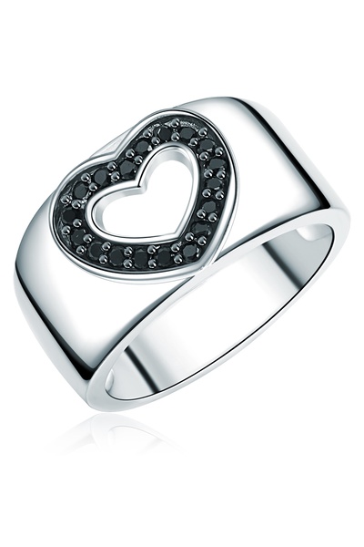 Rafaela Donata Silberring Ring Sterling Silber Zirkonia schwarz