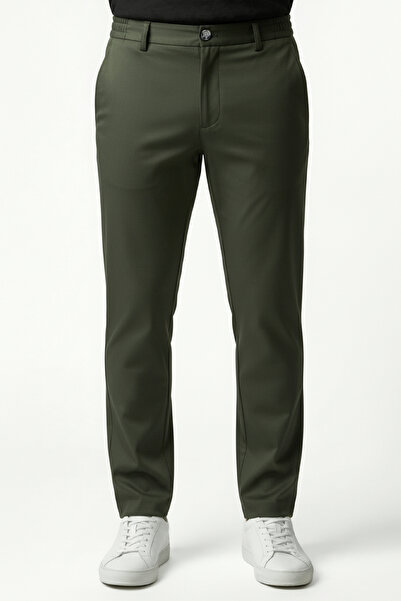 goffra بنطلون رياضي رجالي فليكسيون فائق المرونة بخصر مطاطي مريح كاكي M702-R04...