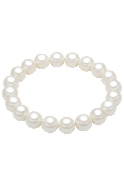 Generic Brand Perlenarmband Armband Muschelkernperle weiß
