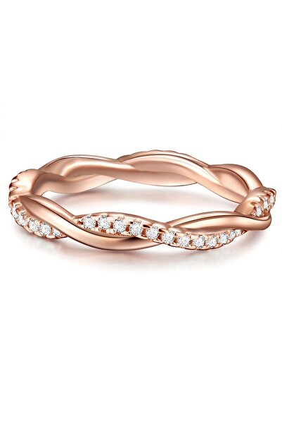 Trilani Silberring Ring Sterling Silber roségold Zirkonia weiß