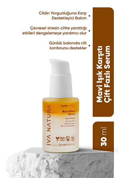 Iva Natura Mavi Işık Karşıtı Cilt Bakım Serumu Beta Karoten Vitamin Ve Hyalur...