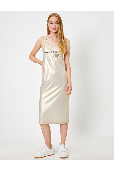 Koton Women's Gold Dress