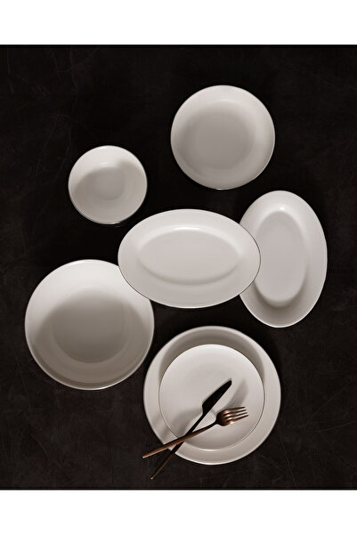 Madame Coco Helios 6 Kişilik 27 Parça Yemek Takımı - Beyaz/Silver