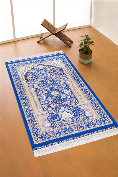 Meta Halı سجادة صلاة من الحرير الطبيعي ذات مظهر فاخر وعالي الجودة من إنتاج شر...