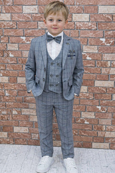 HAYTA Set Vestă și Cămașă Costum Copii Iepuraș Gri