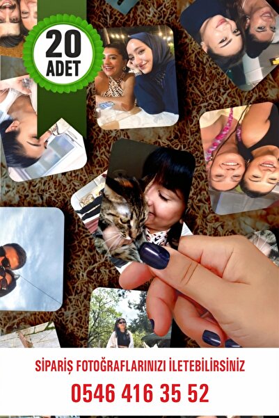 reklamella Kişiye Özel Fotoğraflı Resimli Buzdolabı Magneti 8x6 Cm 20 Adet 54...