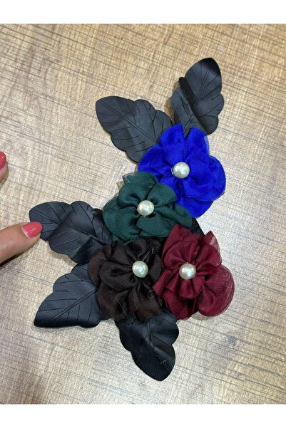 Gönülden Tasarım Deri Detaylı İnci Boncuklu Arma Dikiş Aksesuarı 24x15 C