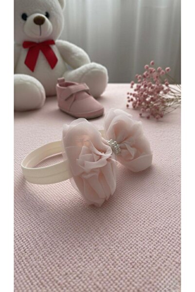 BİLGEN Style Bandană pentru fete cu cataramă cu trandafiri, elastică și cu pi...