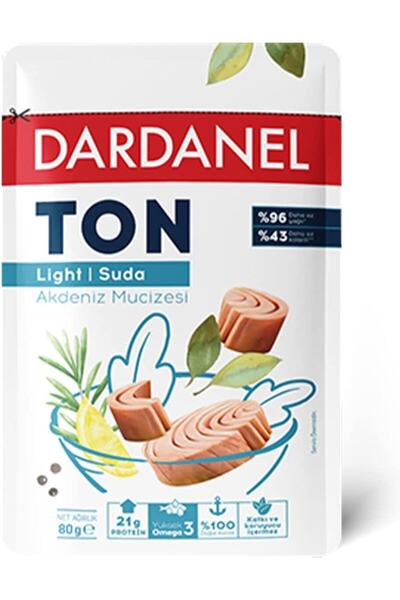 Dardanel Light Ton Balığı Poşet 80 Gr (12) Adet