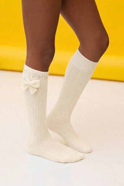 Katia&Bony Let's Party Детски чорапи до коленете Екрю