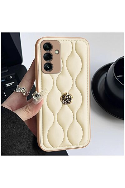 Pro Aksesuar حافظة جلدية متوافقة مع هاتف سامسونج جالاكسي A24 باللون البيج