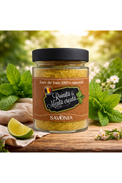 Savonia 100% bath salt, lemon balm and spearmint - 350 gr