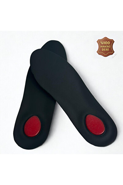Kardeşler SHOE Unisex Gerçek Hakiki Deri Rahatlatıcı Ortapedik Jelli Topuk Di...