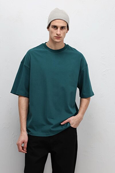 VAMOSCLO Basic Oversize Crew Neck T-Shirt Nefti