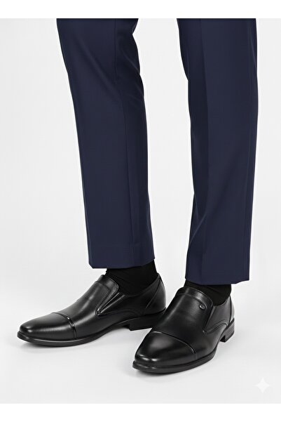 LİCCAS Erkek Mevsimlik Kundura Hakiki Deri  Kauççuk Taban Bağsız