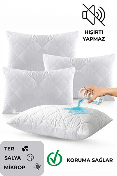 Denizli Alez %100 Pamuklu Kapitoneli Yastık Koruyucu , Yastık Alezi (2 ADET)