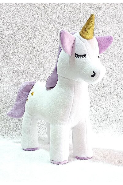 MY toys Peluş Unicorn Figürlü Yastık 33 Cm. (LİLA)
