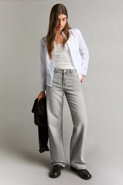 Bershka Baggy fit orta bel jean