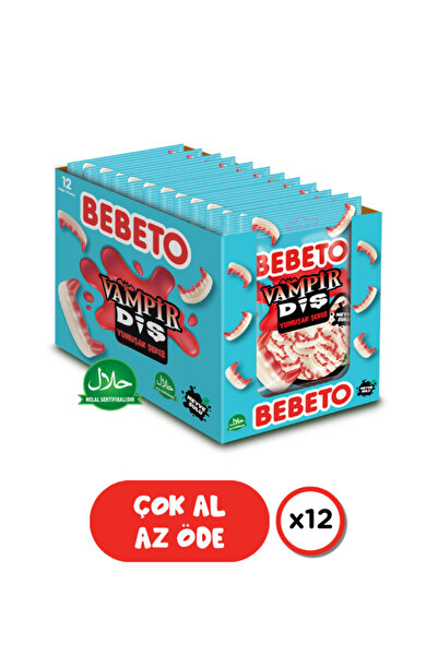 BEBETO Dracula Vampir Diş 80 Gr. Jelly | 12'li Paket
