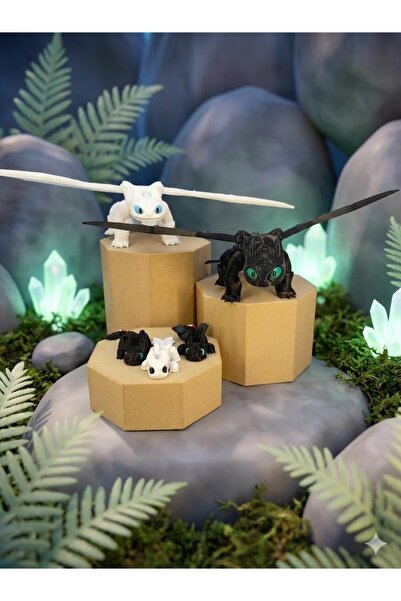 R&D Robotics التنين بدون أسنان - مجموعة شخصيات عائلية كيفية تدريب غضب الضوء و...