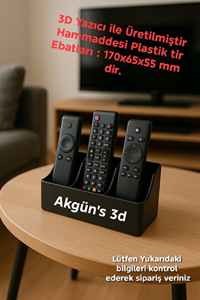 Genel Markalar Dağınıklığa Son! Şık ve Pratik 3'lü Kumanda Tutucu Stand