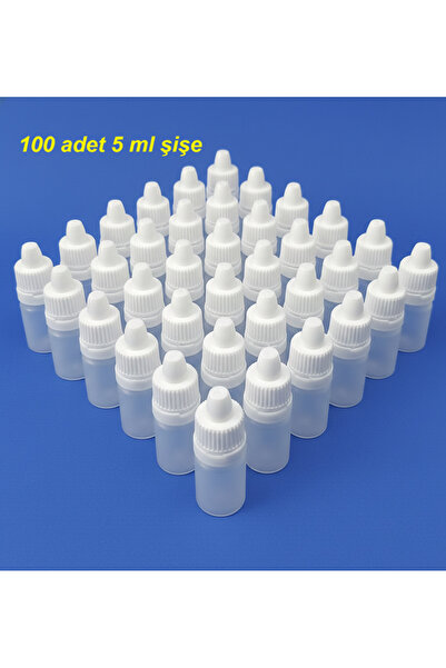 demethome 100 Adet 5 ml Boş Plastik Numune-likit-kolonya-parfüm-sıvı-tester Ş...