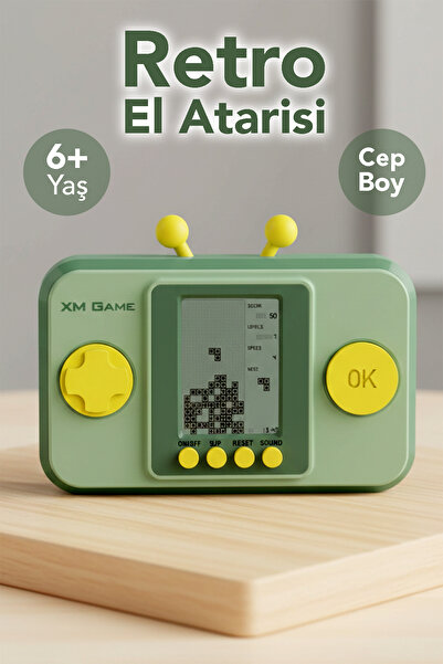 mimtec Retro El Atarisi - Nostaljik Tetris Taşınabilir Kablosuz Oyun Konsolu ...
