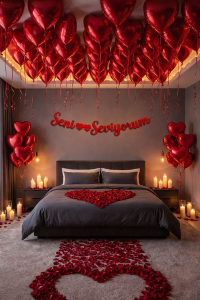 Baloncu Dede Kalpli Balon Sevgililer Günü Süs Evlilik Teklifi Malzemesi Yıldö...