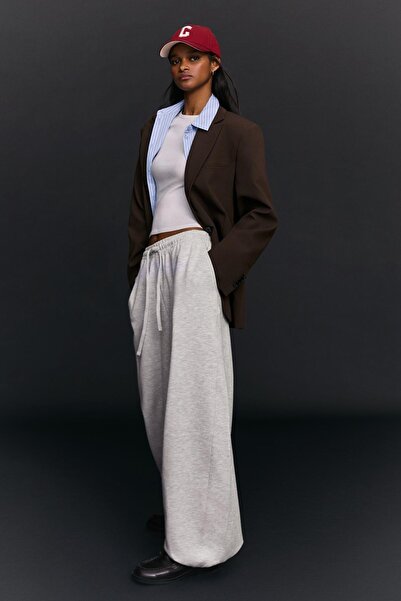 Bershka Barrel fit şardonlu stoperli pantolon