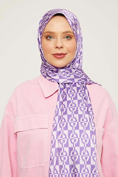 Levidor شال ملاك مربع أرجواني مزدوج اللون