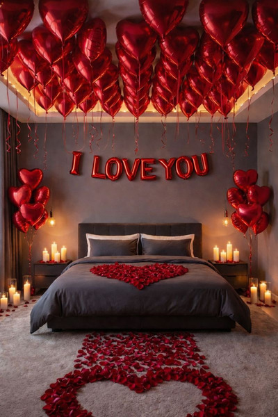 Baloncu Dede Kalpli Balon Sevgililer Günü Süs Evlilik Teklifi Malzemesi Yıldö...