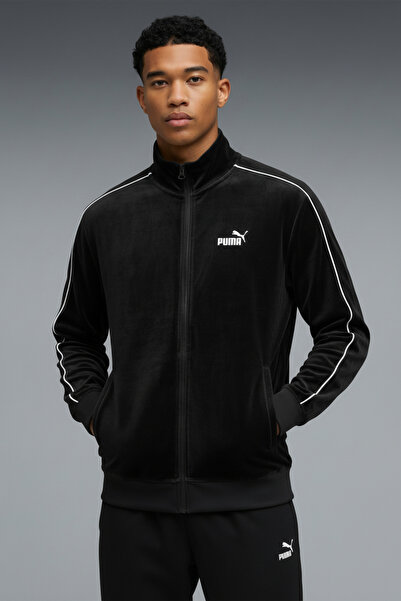 Puma Essentials Elevated Velour Track Erkek Siyah Ceket