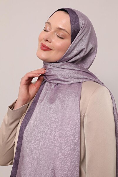 Levidor Lila Halka Desen Monogram Şal