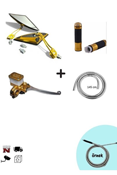 GMS Cg Çita Gold Modifiye Üçgen Ayna+Elcik+Hidrolik Üst Fren Merkezi (+145 cm...