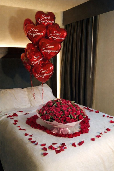 Baloncu Dede Kalpli Balon Sevgililer Günü Süs Evlilik Teklifi Malzemesi Yıldö...