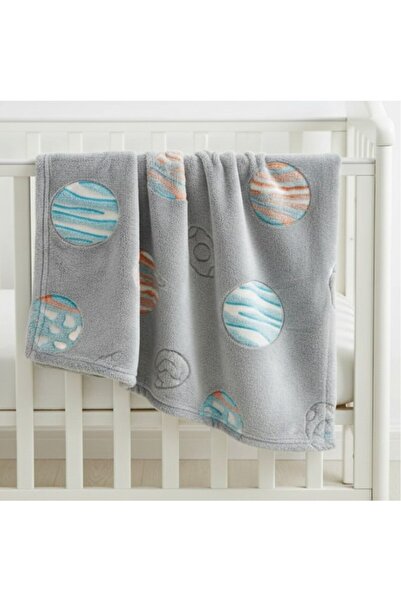 SyaMAG Paturica catifelata pentru bebelusi, model cu planete fosforescente, 1...