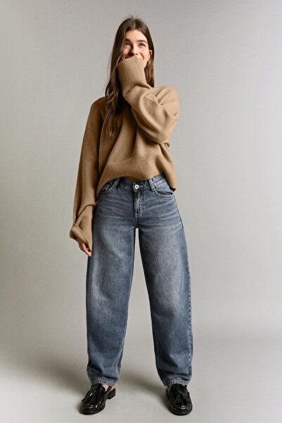 Bershka Düşük bel baggy fit barrel fit jean