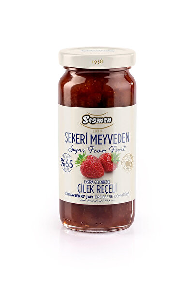 Seğmen Şeker Ilavesiz Çilek Reçeli Kavanoz 270g