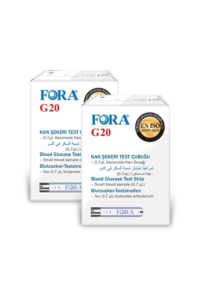 FORA G20 Şeker Diabet Ölçüm 50 Strip X 2 Kutu Lanset