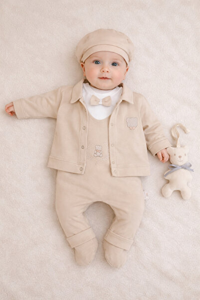 Tomuycuk طقم أطفال مكون من 5 قطع بلون المنك - مع ألعاب وقبعة، طقم للأولاد وال...