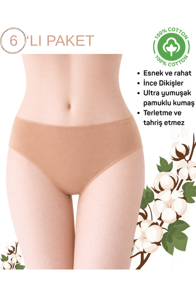 UN REAL Set de 6 chiloți bikini pentru femei – Modal și bumbac care nu lasă u...