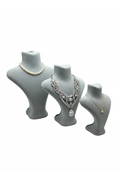 MeGass Dekor الإنتاج المحلي من جلد الغزال القماش رمادي اللون ثلاثة أحجام عارض...